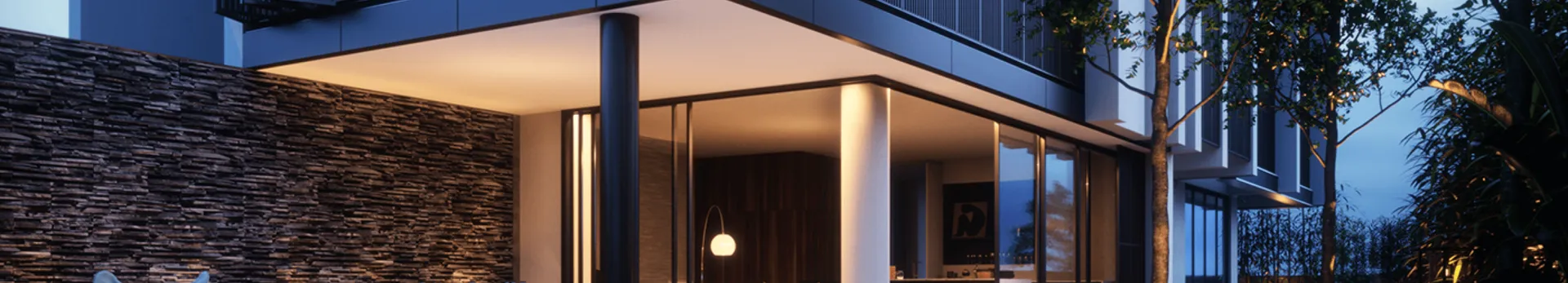 Modern San Francisco home at dusk